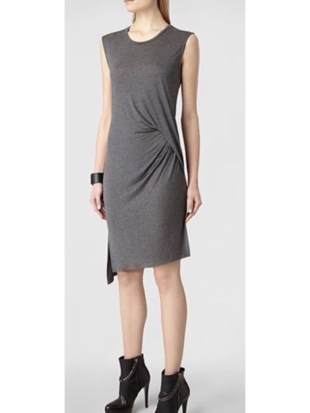 All Saints Marilla Twist-Side Dress Gray 6